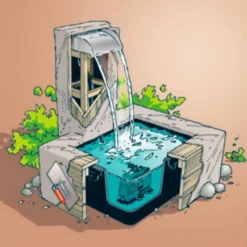 Clearance BLUE CORAL Kit lame d'eau éclairée 30 LED, UBBINK Nevada Set - 13x30x33cm, livraison incluse