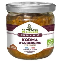 Outlet LE VOYAGE DE MAMABÉ Korma d’aubergines et petit épeautre bio Le voyage de Mamabé - 330 g