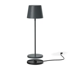 Outlet LUMISKY Lampe de table touch sans fil en aluminium noir Kelly Black - Ø 10 x H 38 cm