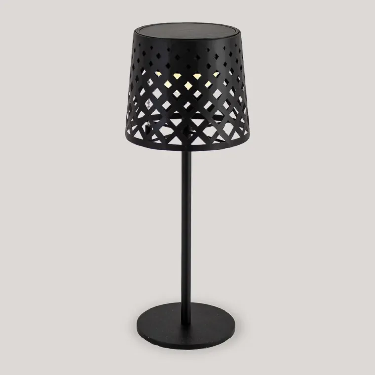 Clearance NEWGARDEN Lampe solaire Gretita coloris noir effet blanc chaud en métal - Ø 10 x 30 cm