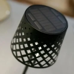 Clearance NEWGARDEN Lampe solaire Gretita coloris noir effet blanc chaud en métal - Ø 10 x 30 cm