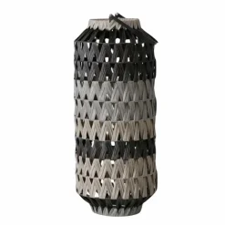 Outlet BOLTZE Lanterne en métal beige et gris Lorin - Ø 25 x H 72 cm