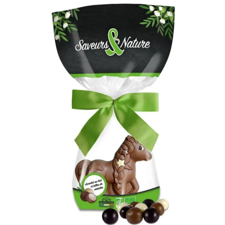 Best SAVEURS & NATURE Licorne de chocolat au lait et billes crousty bio Saveurs et Nature - 100 g