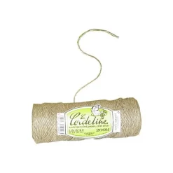 Clearance Lien attache lin + fil métal Ecru - 200 m