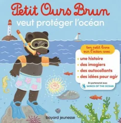 Outlet ÉDITIONS BAYARD JEUNESSE Livre "Petit Ours Brun veut protéger l’océan" aux