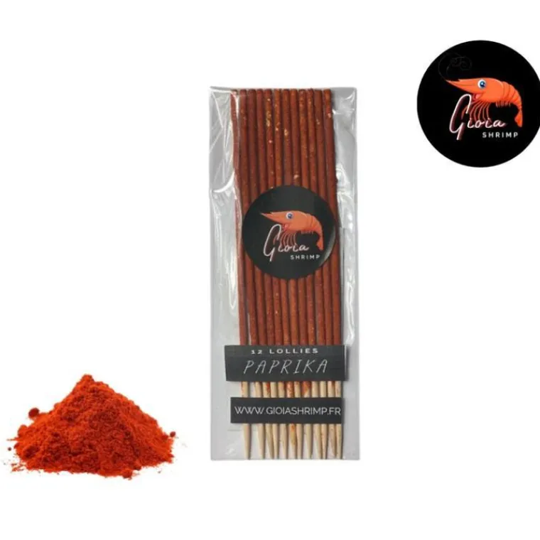 Outlet GIOIASHRIMP Lollies au paprika bio pour les crevettes d'aquarium – sachet de 12