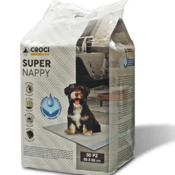 Outlet CROCI Lot de 50 tapis hygiéniques pour chien super nappy au charbon actif 50 pièces Crocy - 60 x 60 cm