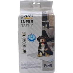 Sale CROCI Lot de 50 tapis hygiéniques pour chien super nappy au charbon actif 50 pièces Crocy - 90 x 60 cm