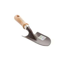 Hot BOTANIC® Lot d'outils à main pour le jardin coloris marron (transplantoir, serfouette, griffe) - 3 outils