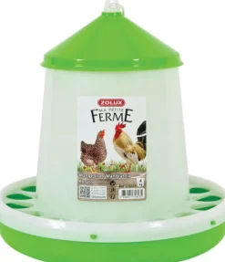 ZOLUX Mangeoire silo pour basse-cour en plastique coloris vert Ma petite ferme - 4 kg