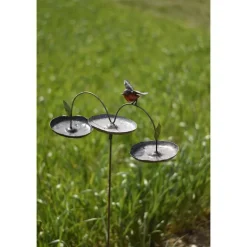 Sale CHOUETTE & CO Mangeoire triple en métal recyclé avec oiseau