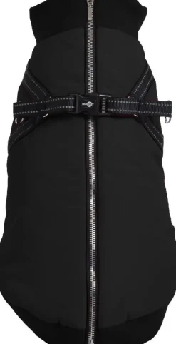 Hot BOBBY Manteau pour chien coloris noir avec harnais intégré Easy - Taille 30S
