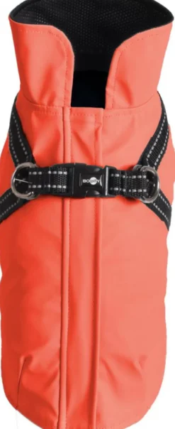 BOBBY Manteau pour chien coloris corail avec harnais intégré Tom - Taille 28XS