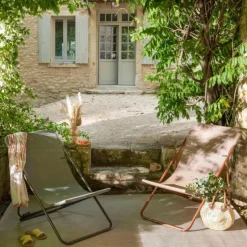 New LAFUMA MOBILIER Maxi transat gris 94 x 62 x 83 cm