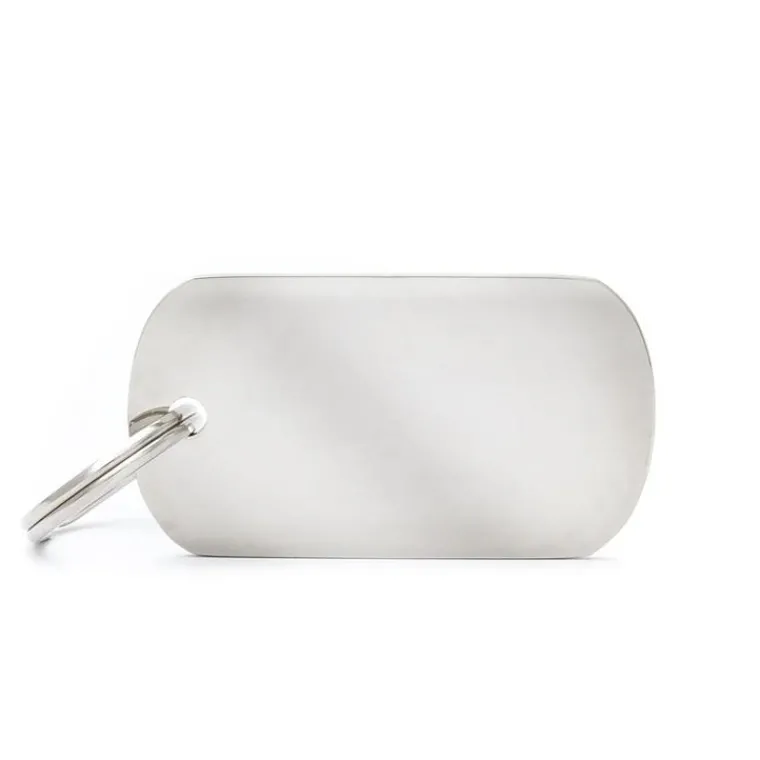 New MYFAMILY Médaille basic de militaire petite taille pour chien en chrome argenté