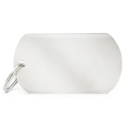 Sale MYFAMILY Médaille basic militaire de grande taille pour chien en chrome argenté