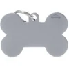 New MYFAMILY Médaille basic os XL pour chien en aluminium gris