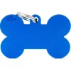 Hot MYFAMILY Médaille basic os XL pour chien en aluminium bleu