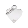 Online MYFAMILY Médaille basic petit cœur pour chien en laiton argenté
