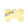 Sale MYFAMILY Médaille basic petit os pour chien en laiton doré