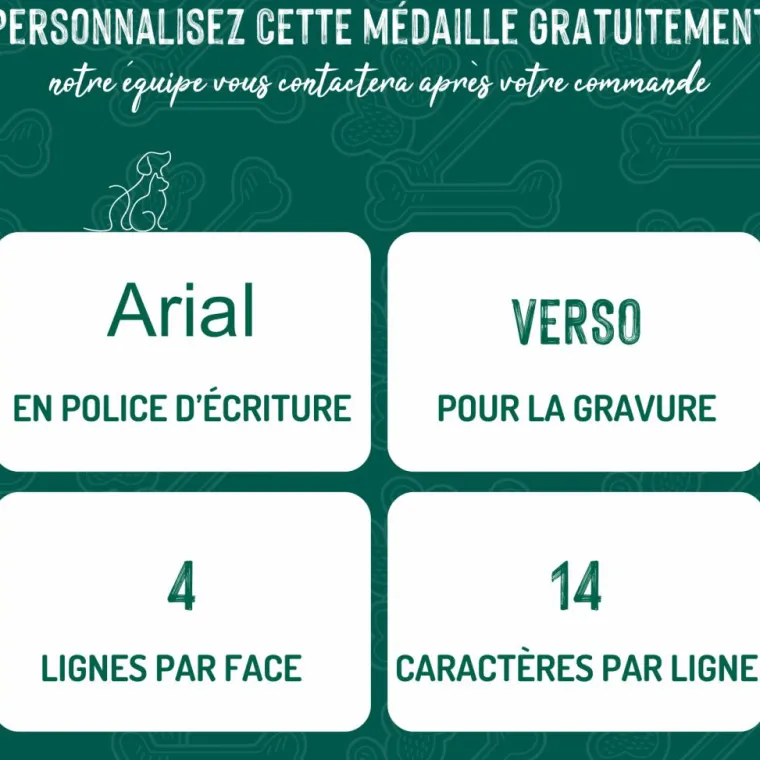 Outlet MYFAMILY Médaille bronx grand os pour chien décoration rivets en métal