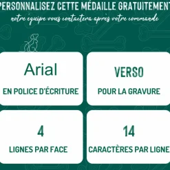 Outlet MYFAMILY Médaille charms I love you pour chien en métal