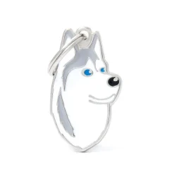Sale MYFAMILY Médaille colors pour husky en métal