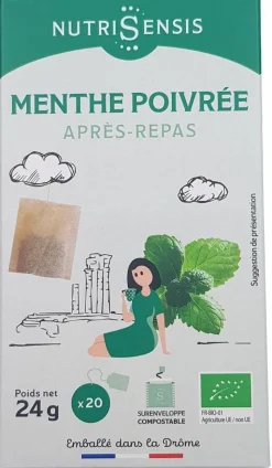 Best NUTRISENSIS Menthe poivrée Bio - 20 sachets