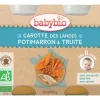 Hot BABYBIO Menu du jour légumes bios et truite 2 x 200 g