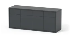 Best AQUATLANTIS Meuble pour aquarium en bois coloris gris foncé 4 portes Sublime Ultra 200 - 200 x 60 x 83 cm