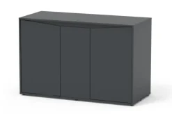 Clearance AQUATLANTIS Meuble pour aquarium en bois coloris gris 2 portes Volga 350 - 80 x 52,5 x 122,5 cm