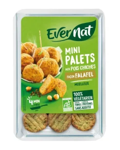 New EVERNAT Mini palets aux pois chiches bio façon falafel - 150 g