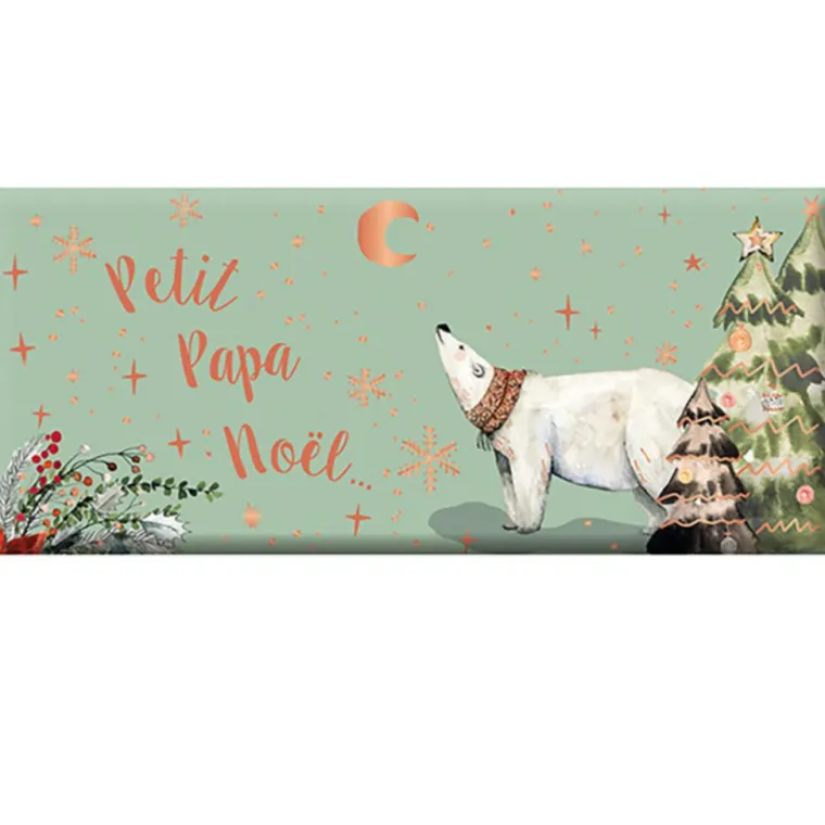 Clearance ART GRAFIK Mini tablette de chocolat au lait « Petit Papa Noël »