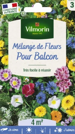 Hot VILMORIN Mélange de fleurs pour balcon - graines à semer pour 4 m² de surface