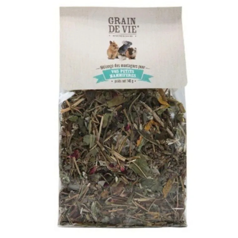 New GRAIN DE VIE Mélange des montagnes pour petits mammifères - 140 g