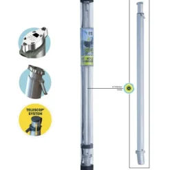 Online GARD & ROCK Mât pour voile d'ombrage téléscopique coloris gris en aluminium Gard&Rock - Ø 10 cm