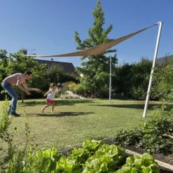 Online GARD & ROCK Mât pour voile d'ombrage téléscopique coloris gris en aluminium Gard&Rock - Ø 10 cm