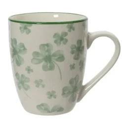 Hot KAEMINGK Mug trèfle coloris vert en porcelaine - 11,7 x 8,2 x 10 cm