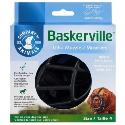 Sale COMPANY OF ANIMALS Muselière pour chien noire caoutchouc thermoplastique Baskerville Ultra – Taille 4