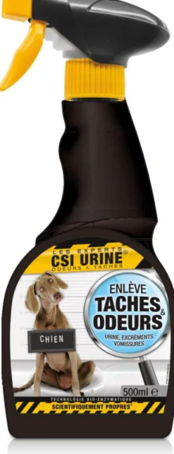 Discount CSI URINE Nettoyant enzymatique urine chiot et chien enlève taches et odeurs - spray de 500 ml
