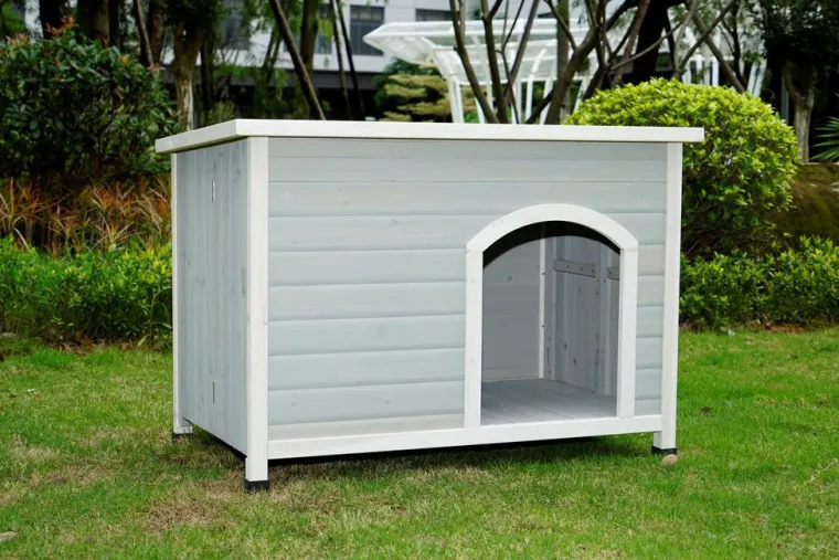 Niche pliable coloris gris/blanc taille M - 103 x 63 x 73,3 cm