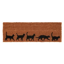 Discount ESSCHERT DESIGN Paillasson en fibre de coco à motif chats - 75,7 x 25,4 cm