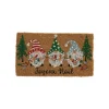Clearance Paillasson en fibre de coco motif Gnomes Joyeux Noël - 72 x 40 cm