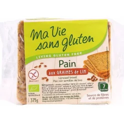 Sale MA VIE SANS GLUTEN Pain bio aux graines de lin - 375 gr