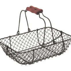 Discount AUBRY GASPARD Panier anses mobiles grillagé 28x19x7,5-21 cm