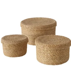 Hot BOLTZE Panier rond en algues marron Sophy S - Ø 15 x H 10 cm