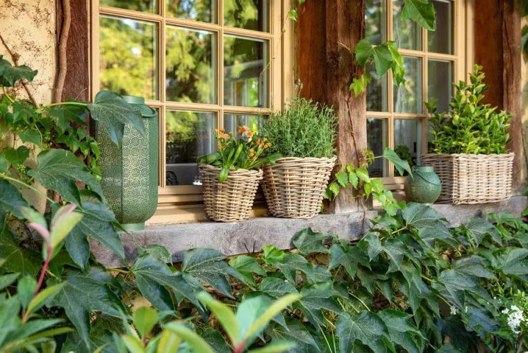 Sale EDELMAN Panier rond en osier gris Marcia - Ø 29 x H 20 cm