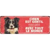 Clearance D&D HOME Panneau d'avertissement chien coloris rouge en métal galvanisé - 40 x 13 x 0,3 cm