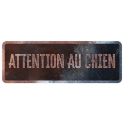 New D&D HOME Panneau d'avertissement général coloris noir en métal galvanisé - 40 x 13 X 0,3 cm