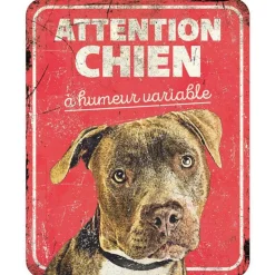 Sale D&D HOME Panneau d'avertissement stafford coloris rouge en métal galvanisé - 25 x 20 x 0,3 cm